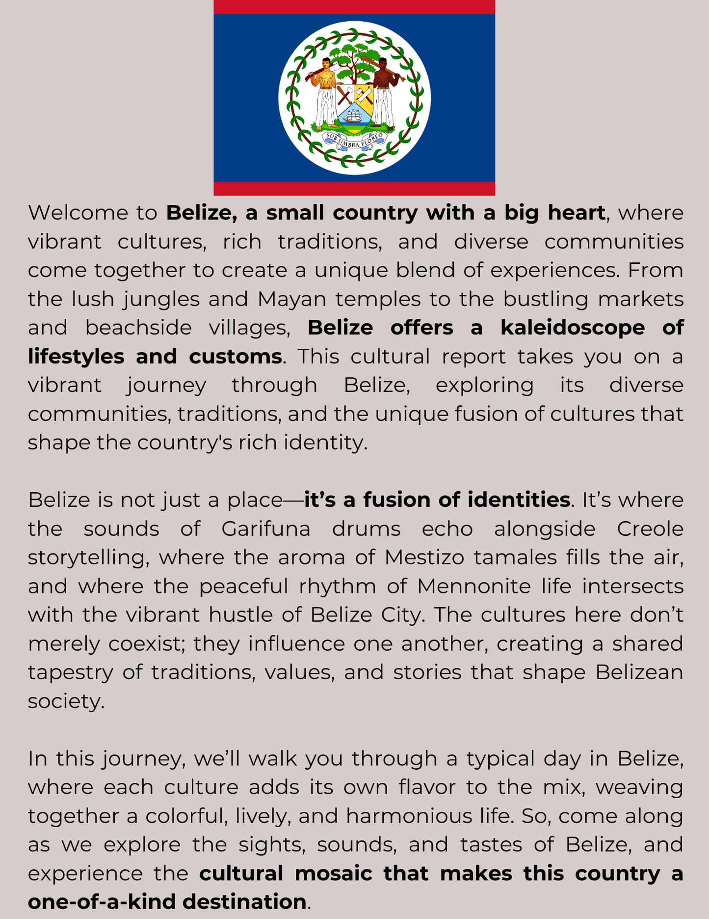 DISCOVER BELIZE: A JOURNEY THROUGH ITS VIBRANT CULTURAL MOSAIC